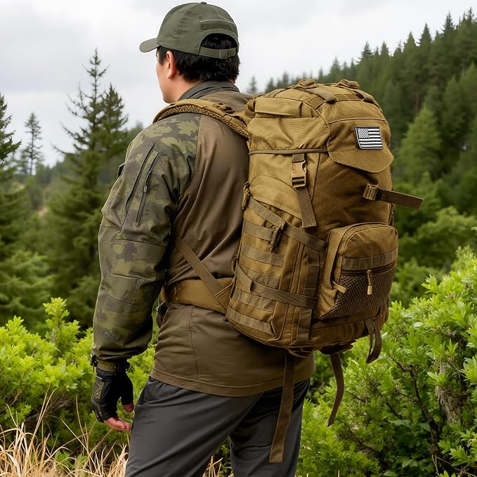 50L Tactical Backpack for Men and Women, Water-Resistant Molle Rucksack - Image 2