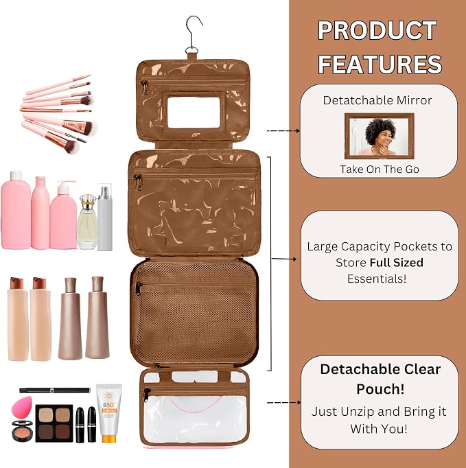 ESSENTE Women's Travel Toiletry Bag - Image 2