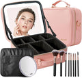 Mocado Travel Makeup Bag with LED Lighted Mirror, Travel Makeup Organizer by Mocado