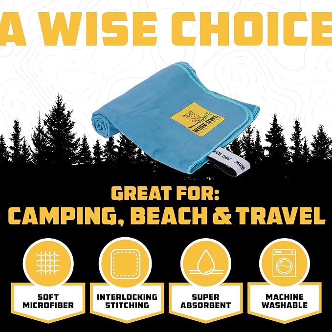 Wise Owl Outfitters Microfiber Camping Towel - Image 2