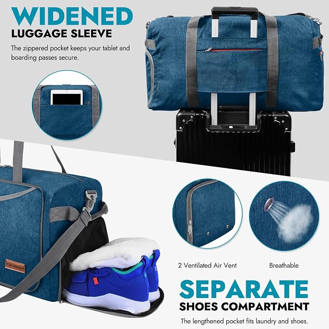 Canway 115L Travel Duffel Bag, Foldable Weekender Bag - Image 7