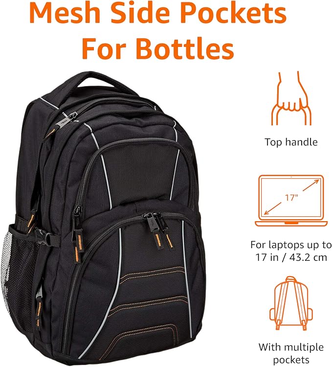 Amazon Basics Laptop Backpack Fits Up to 17-Inch Laptops - Image 3