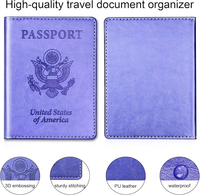 Herain Passport Holder for Travel Cruise Essentials 2 Pcs, Passport Cover - Image 5