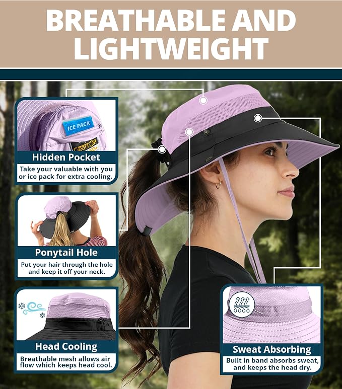 GearTOP Safari Sun Hat for Men and Sun Hats for Women UV Protection UPF 50+ - Image 4