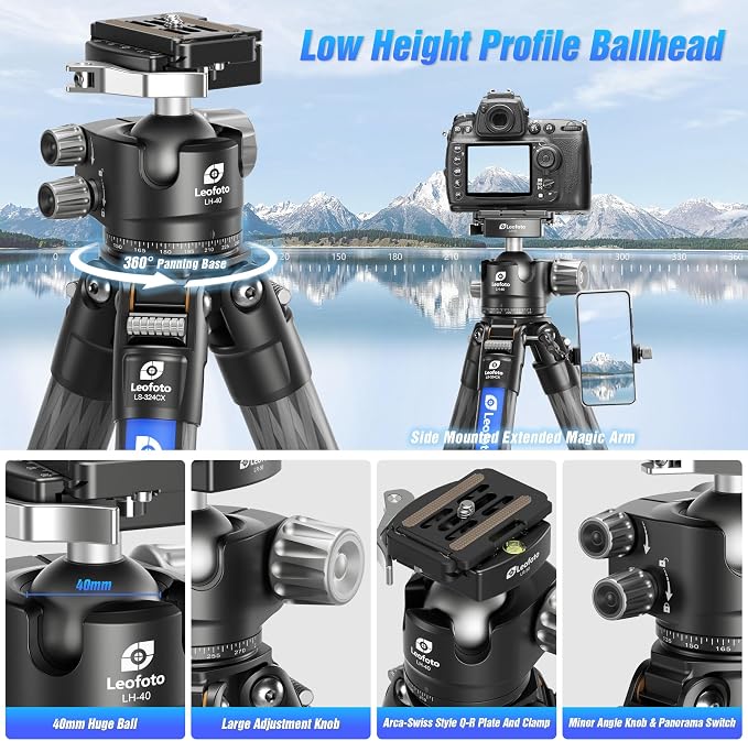 71" Carbon Fiber Travel Tripod - Image 3