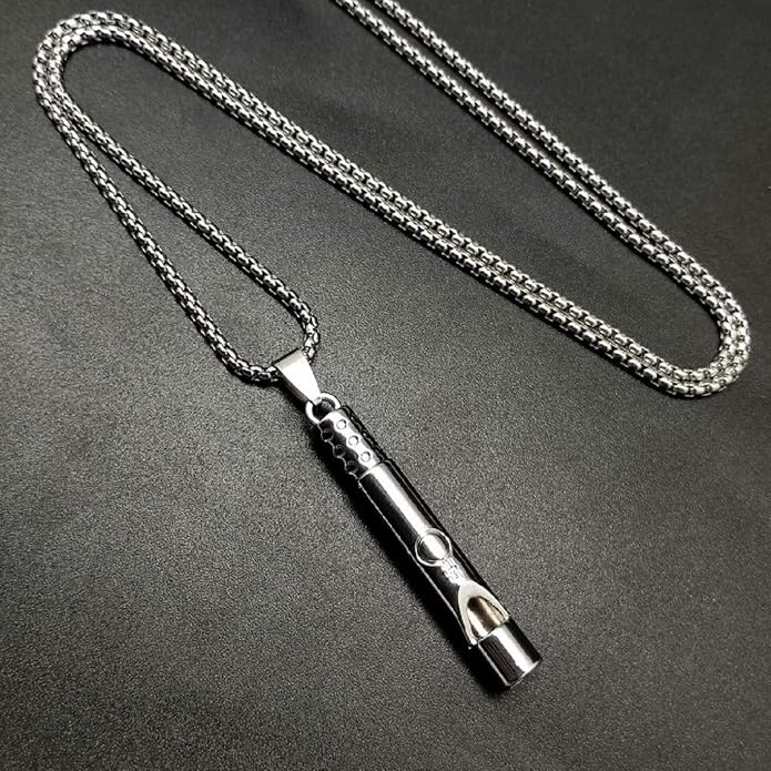 Emergency Survival Whistle Pendant Necklace - Image 3