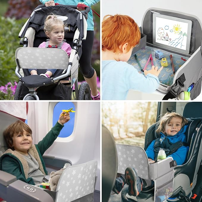 MENZOKE Kids Travel Tray Car Seat Tray - Image 9