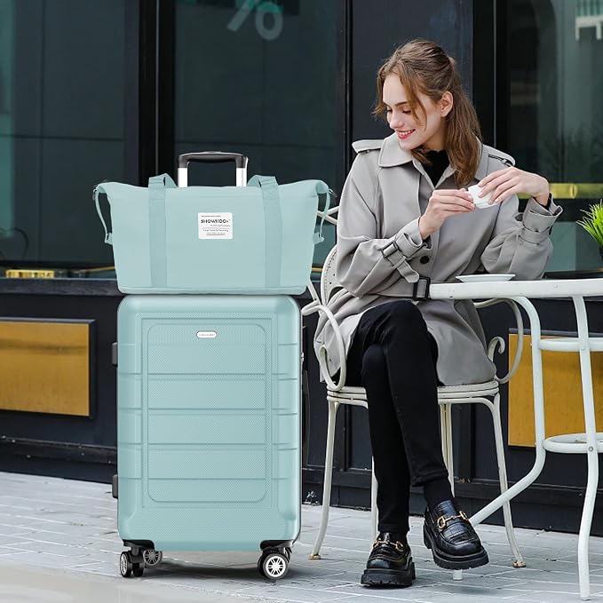 SHOWKOO Luggage Sets Expandable PC+ABS Durable Suitcase Double Wheels TSA Lock - Image 2