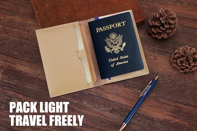 STAR VISTA Albatross Leather Travel Passport Holder, Minimalist Design - Image 5