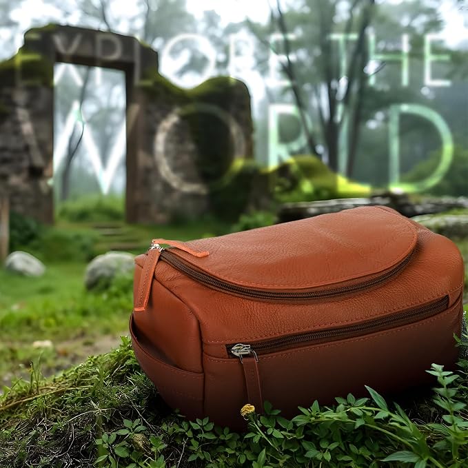ELIZO Premium REAL Leather Toiletry Bag - Image 4