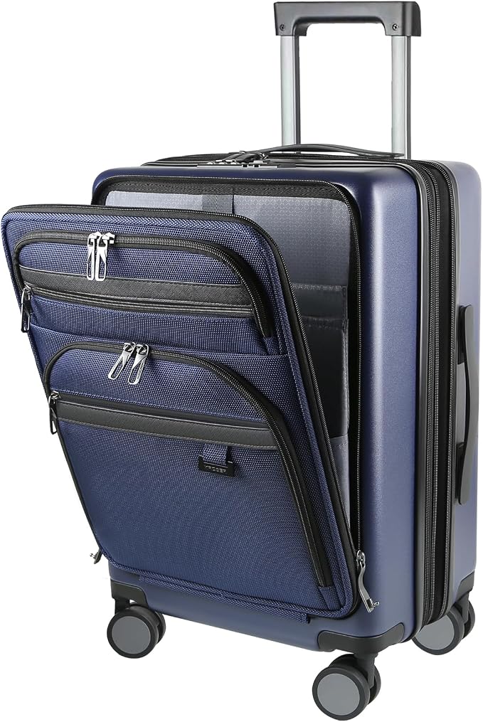 KROSER Hardside Expandable Carry On Luggage 22x14x9 Airline Approved by KROSER