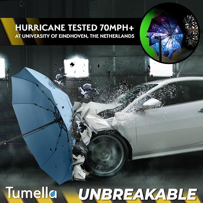 TUMELLA Strongest Windproof Travel Umbrella, Small Strong but Light Portable - Image 8
