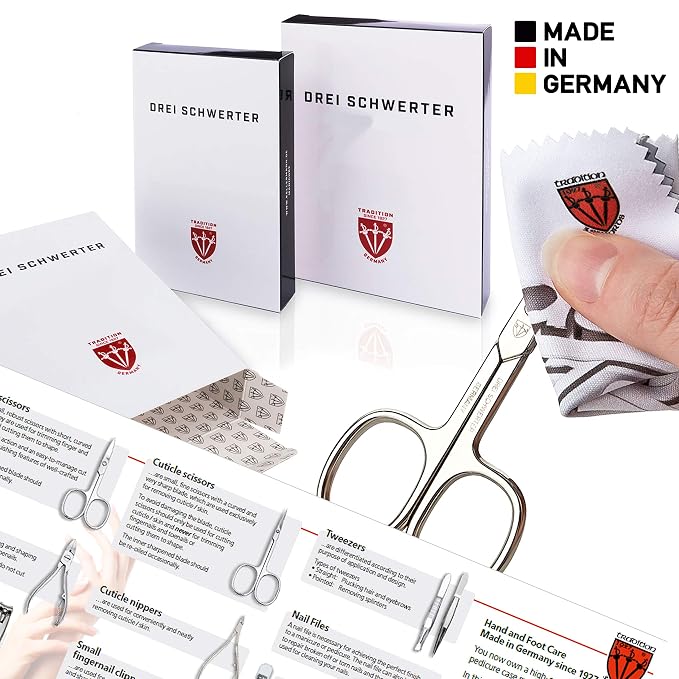 3 Swords Germany – brand quality 8 piece manicure pedicure grooming kit set - Image 7