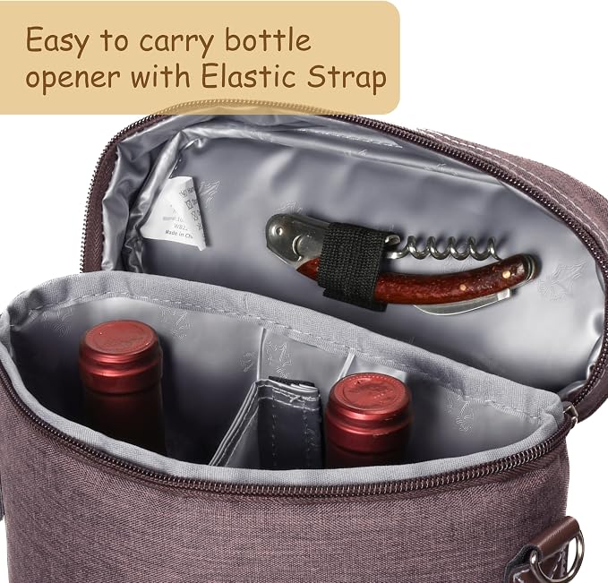 Tirrinia 2 Bottle Wine Gift Tote Carrier - Image 3