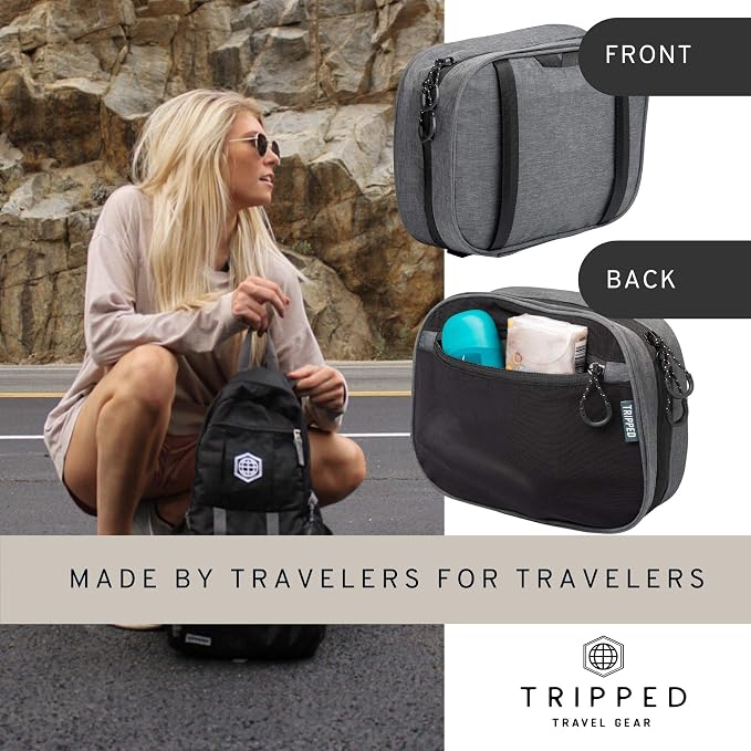 Toiletry Bag Kit Set: Hanging Travel Toiletry Bag + 311 TSA Cosmetic Liquid Bag - Image 9