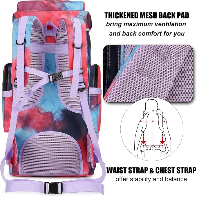 Hiking Backpack for Men 70L/100L Camping Backpack Military Rucksack Molle 3 - Image 3