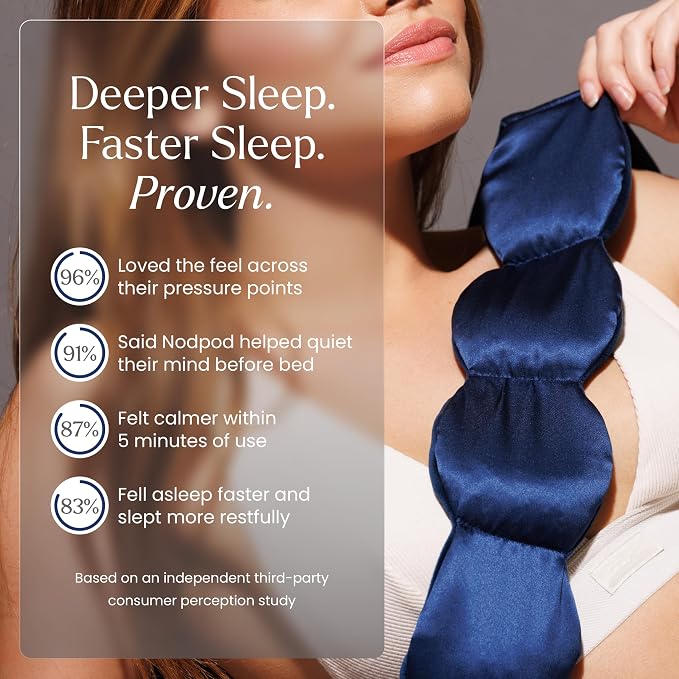 Nodpod Gentle Pressure Silk Sleep Mask | Patented Light Blocking Design - Image 4