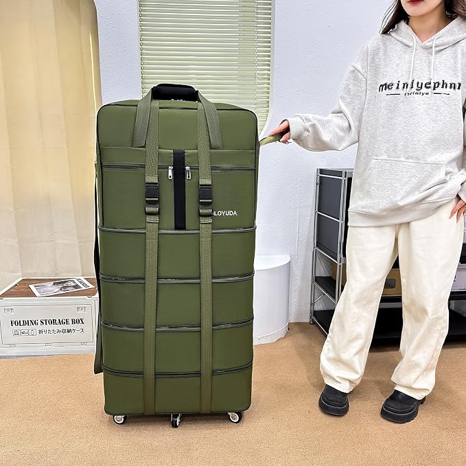 Expandable Foldable Luggage, Rolling Duffle Bag - Image 6