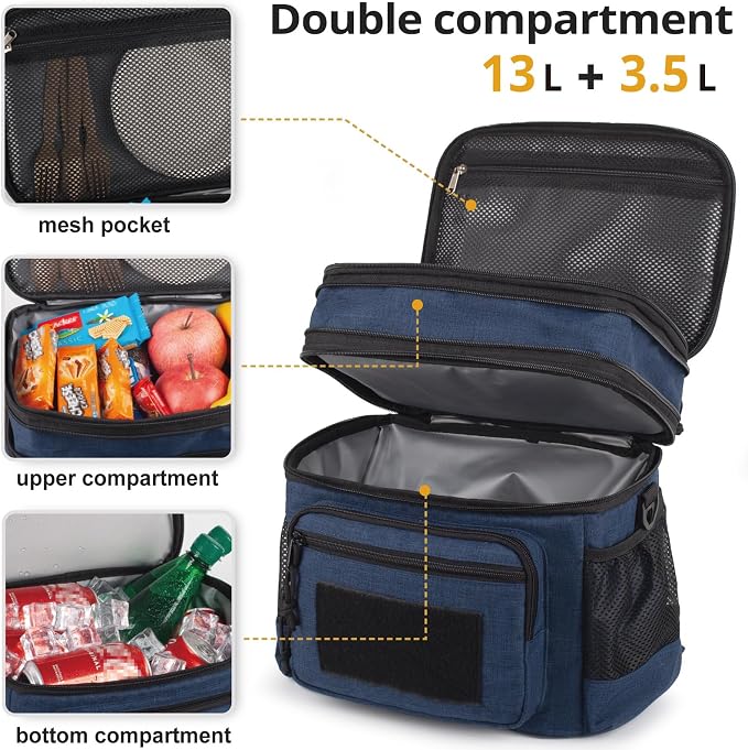 ATRIPACK Lunch Bag for Men, Double Deck Tactical Lunch Box Work - Image 5