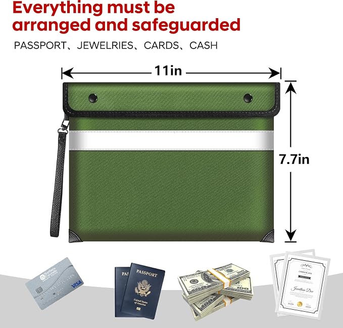 Upgraded Fireproof Document Bag 5200°F Heat Insulated, Fireproof Envelopes - Image 5