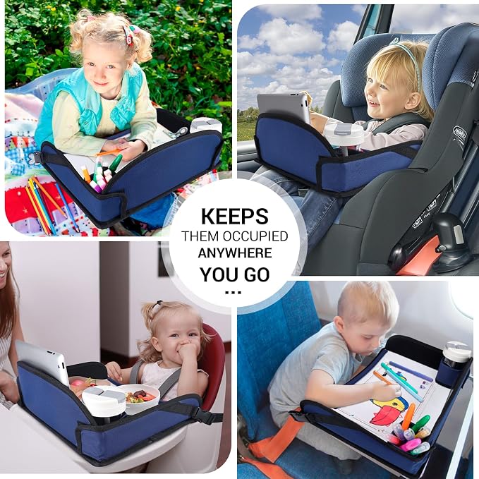 COOLBEBE Kids Travel Tray for Toddler Car Seat, Travel Tray for Airplane - Image 2
