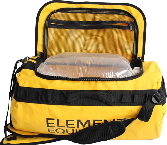 Element Equipment Trailhead Duffel Bag Shoulder Straps Waterproof Yellow Medium - Image 3
