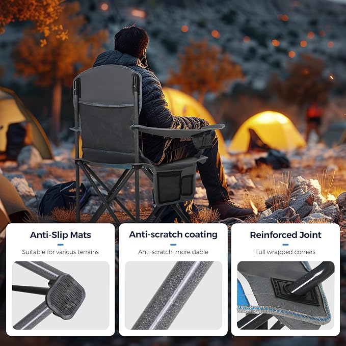 ALPHA CAMP Oversized Camping Folding Chair - Image 7