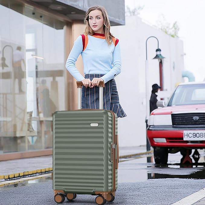 SHOWKOO Luggage Sets 3 Piece Hardside Expandable Suitcase - Image 2