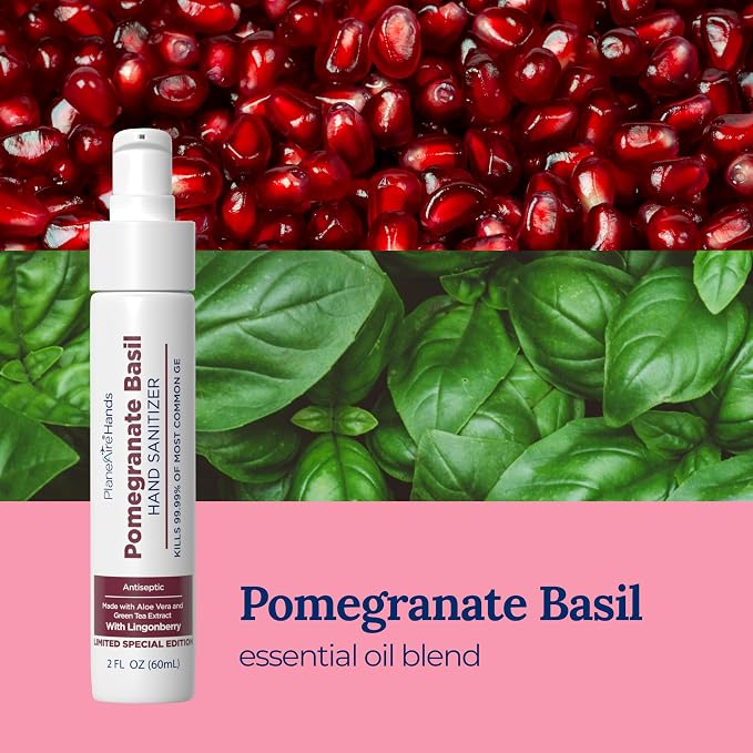 Pomegranate Basil Lotion Hand Sanitizer | Travel Size | Moisturizing Hand - Image 2