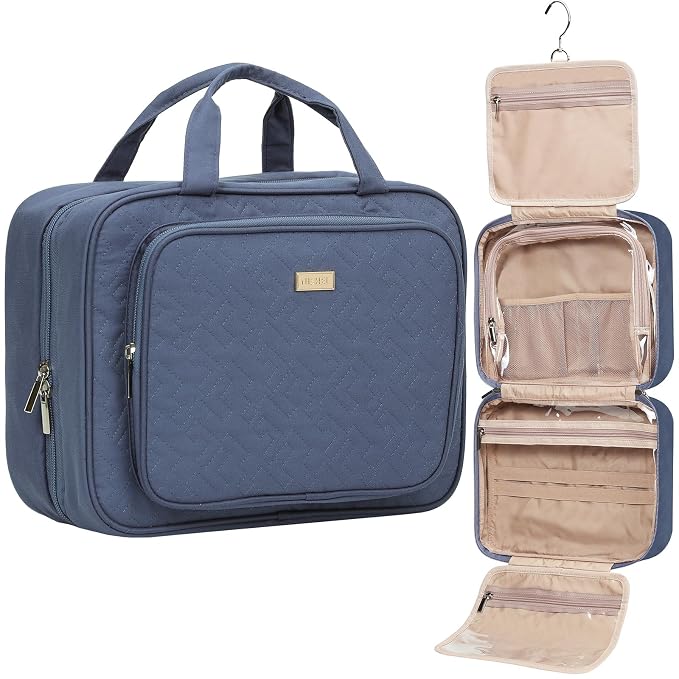 NISHEL Travel Toiletry Bag for Women Large Capacity, Makeup Essentials Organizer by NISHEL