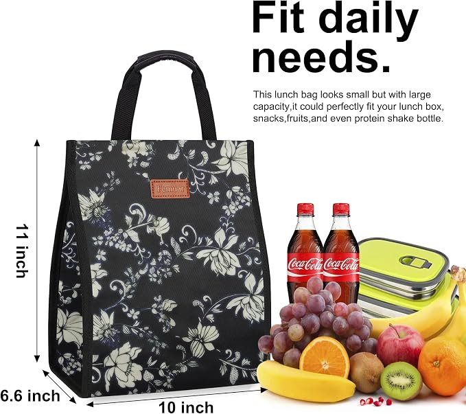 Lunch Bags for Women Insulated Reusable Lunch Tote - Image 2