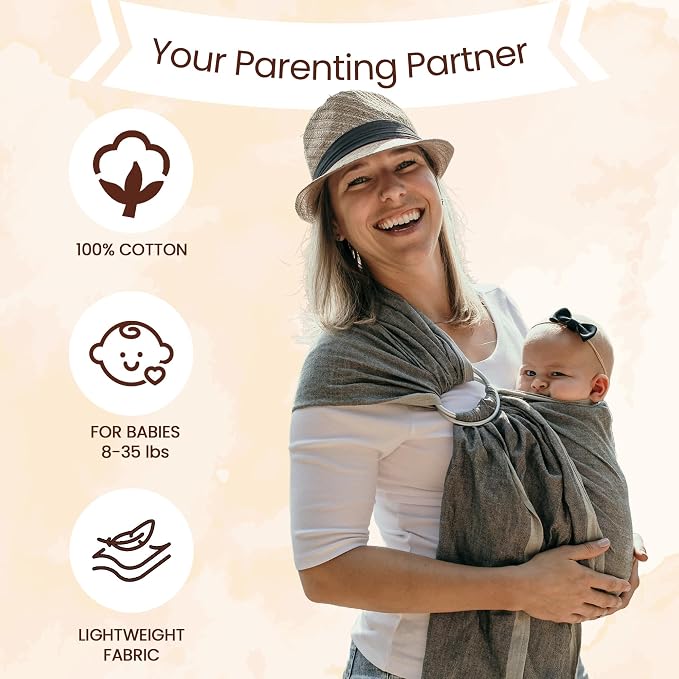 Hip Baby Wrap Ring Sling Baby Carrier - Image 7
