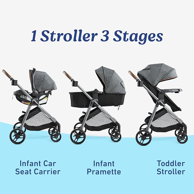 Graco Modes Pramette Travel System, 3-in1 Modular Carseat Stroller Combo - Image 5