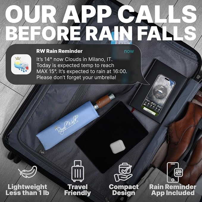 Royal Walk Windproof Folding Travel Umbrella Compact and Strong Luxurious Real - Image 6
