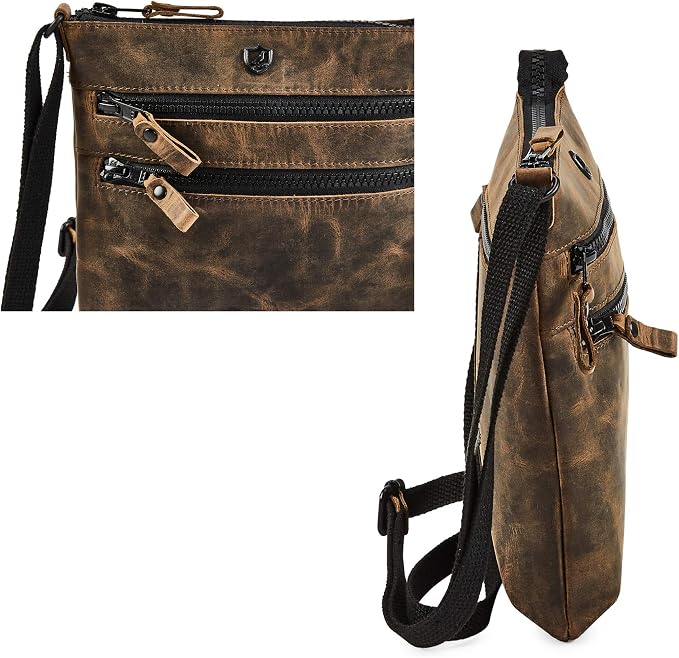 Crossbody Sling Bag for Women Small Real Leather Purse Vintage Travel Crossover - Image 4