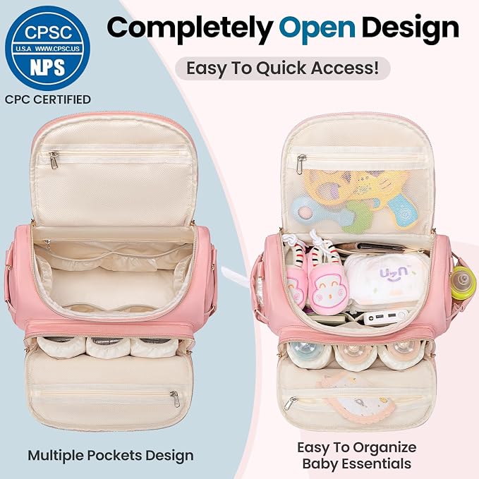 4 in 1 Convertible Diaper Bag Backpack, Waterproof Baby Diaper Bag - Image 6