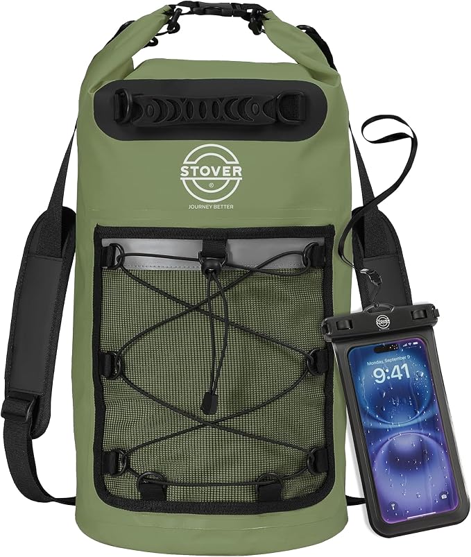 STOVER 5/10/25/30/40/55L Waterproof Backpack- Floating Dry Bag by STOVER
