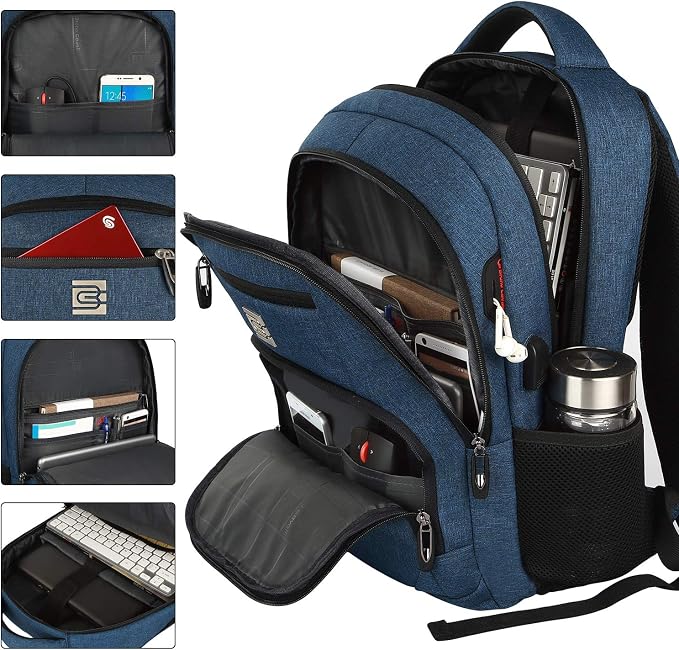 17 Inch Laptop Backpack, Business Anti Theft Slim Durable Laptops Backpack - Image 2