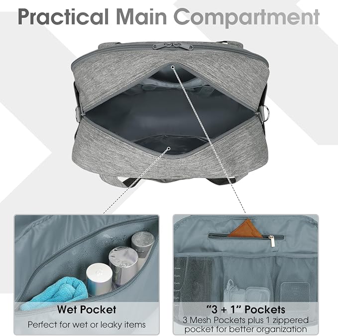 Narwey 18" Carry on Bag with Laptop Compartment 14 Inch Travel Duffel Bag - Image 4