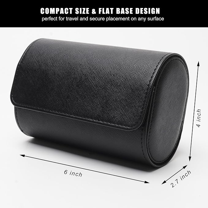 Longjet Watch Roll Travel Case for Men Portable Watches Organizer Box - Image 3