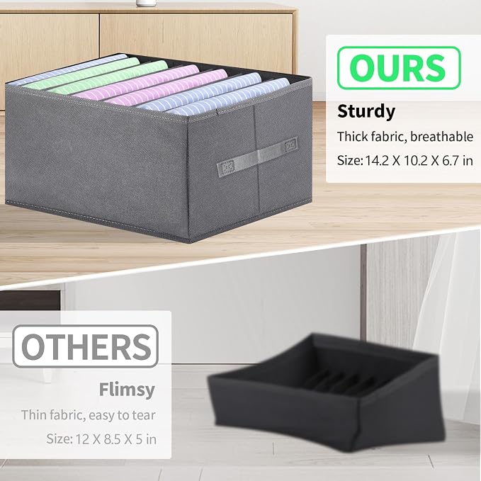 Jeans Organizer for Closet, Foldable Wardrobe Clothes Organizer - Image 6