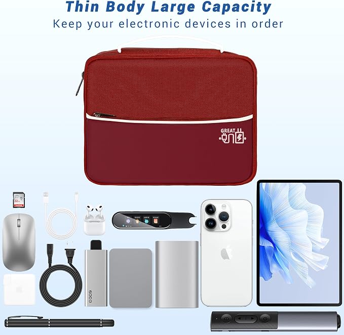Electronics Organizer, Travel Cord Organizer Pouch, Portable Cable Organizer - Image 4