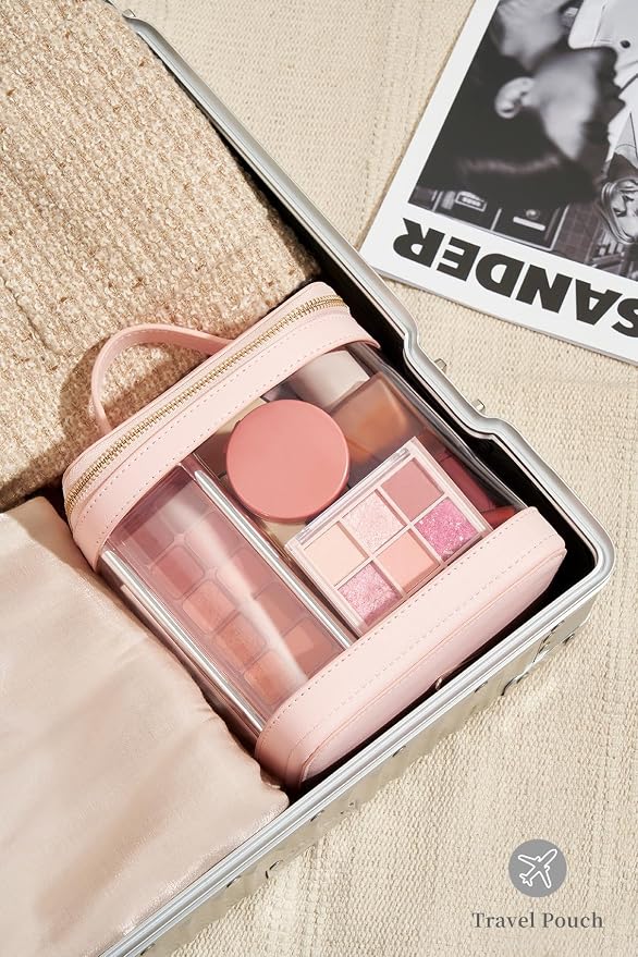 ROWNYEON Clear Makeup Case Toiletry Bag Multipurpose Travel Makeup Train Case - Image 4