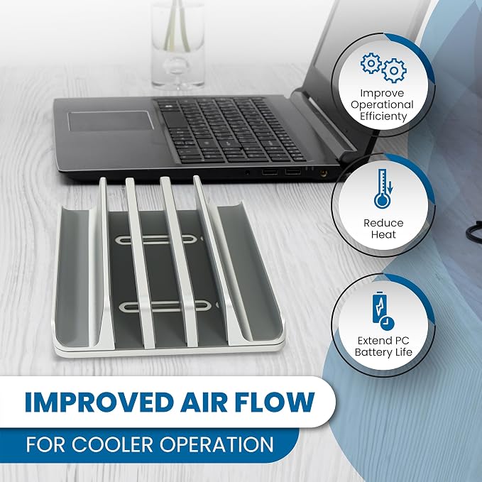 Multiple Laptop Holder Adjustable Laptop Stand Holds 5 Devices, Fits All - Image 3