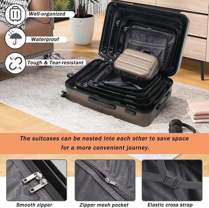 Merax 24 Inch Luggage Set Hardshell ABS Suitcase - Image 7