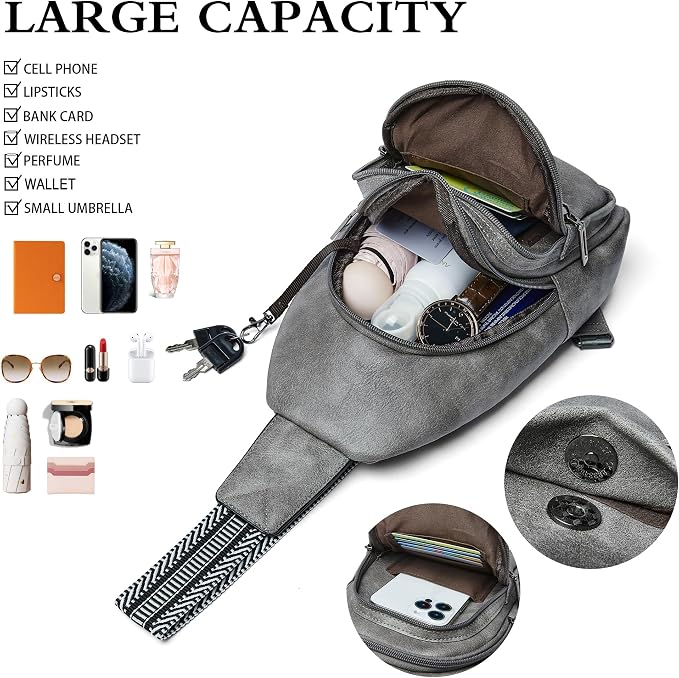Sling Bag Crossbody Bags for Women Small Cross Body Bag Fanny Packs Chest Sling - Image 4