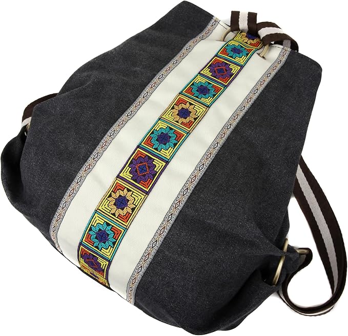 Goodhan Women Canvas Backpack Daypack Casual Shoulder Bag, Vintage Heavy-duty - Image 7