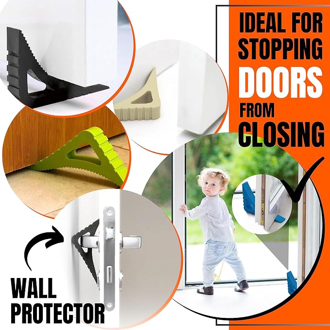 Door Stopper & Window Stopper, Rubber Door Stop Flexible, Door Wedge Stopper - Image 4