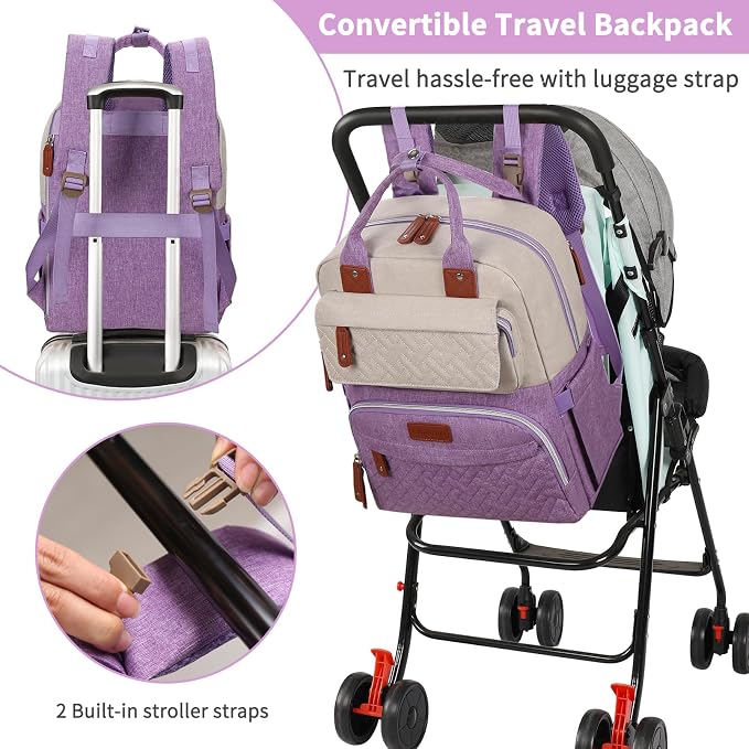 Diaper Bag Backpack, Large Unisex Baby Bags - Image 4