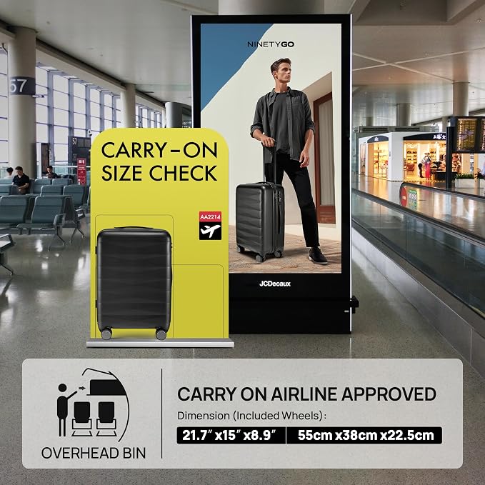 NINETYGO Carry On Luggage 22x14x9 Airline Approved, Small Suitcase - Image 3